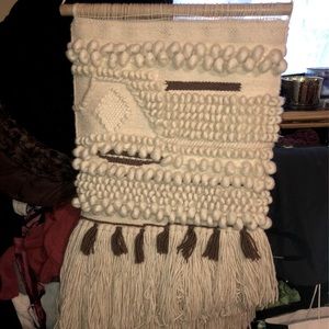 Cream/white Macrame wall hanging decor boho